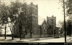 M. E. Church Eldorado, IL Postcard Postcard