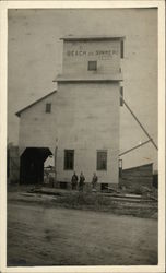 Three Men Outside a Coal Elevator Albany, IN Postcard Postcard