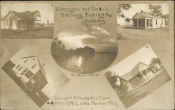 Cottages and Beach, Pointe Aux Peaux MultiView Newport, MI Postcard Postcard