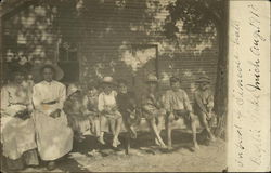 Two Women and Children, Baptist Lake Sand Lake, MI Postcard Postcard