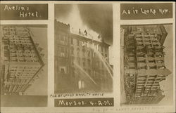 Aveline Hotel and Fire May 3rd 1908 Fort Wayne, IN Postcard Postcard