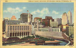 View Of County Buildings And Business Center Postcard