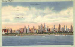 Chicago Skyline Illinois Postcard Postcard