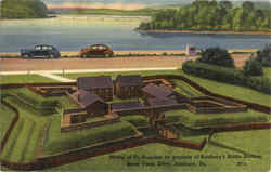 Model Of Ft. Augusta On Grounds Of Sunbury's Radio Station, River front Drive Pennsylvania Postcard Postcard