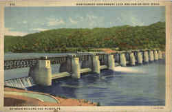 Montgomery Government Lock And Dam On Ohio River Montgomery Dam, PA Postcard Postcard