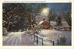 Winter In The Beautiful White Mountains Postcard