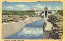 Spillway And Gate House, Senecaville Dam Ohio Postcard Postcard