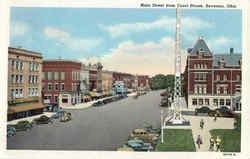 Main Street From Court House Postcard