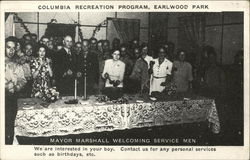 Mayor Marshall Welcoming Servicemen Postcard