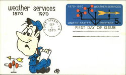 Weather Services 1870-1970 Postcard