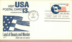 Visit USA Postal Card 13c Postcard