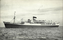 T.S.M.V. "City of Durban" - Ellerman Lines Boats, Ships Postcard Postcard