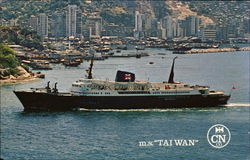 M.S. "Taiwan" - The China Navigation Co. Boats, Ships Postcard Postcard