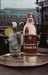 London's Quinine Gin Advertising Postcard Postcard