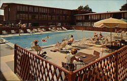 Viking Hotel & Motor Inn - Swimming Pool Newport, RI Postcard Postcard