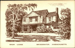 Snow Lodge Bridgewater, MA Postcard Postcard