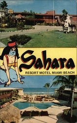 Sahara Resort Motel Miami Beach, FL Postcard Postcard