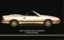 1987 Chrysler Le Baron Convertible Cars Postcard Postcard