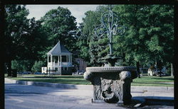 Uptown Common - Bandstand and Twichell Fountain Athol, MA Postcard Postcard