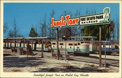 Fort De Soto Park Railroad - Scenic Jungle Tour, Mullet Key Crystal River, FL Postcard Postcard Postcard