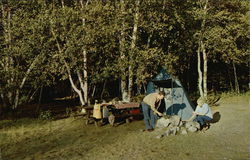 Typical Camp Site Postcard