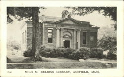 Milo M. Belding Library Ashfield, MA Postcard Postcard Postcard