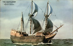 The Mayflower as seen in MGM's "Plymouth Adventure" Movie and Television Advertising Postcard Postcard Postcard