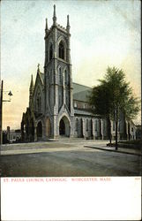 St. Paul's Catholic Church Worcester, MA Postcard Postcard Postcard