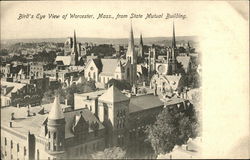 Bird's Eye View from State Mutual Building Worcester, MA Postcard Postcard Postcard