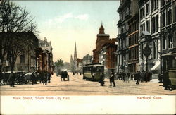 Main Street, South from City Hall Hartford, CT Postcard Postcard Postcard