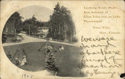 Looking North from East Balcony of Glen Villa Inn on Lake Massawippi Quebec Canada Postcard Postcard Postcard