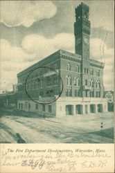 Fire Department Headquarters Postcard