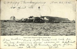 Boston Light, Entrance to Harbor Postcard