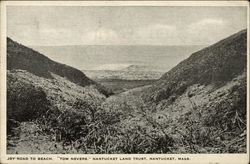 Joy road to beach Nantucket, MA Postcard Postcard Postcard