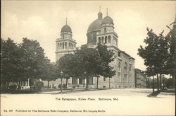 The Synagogue, Eutaw Place Baltimore, MD Postcard Postcard Postcard