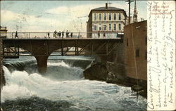 Main Street Bridge and Pawtucket Falls Postcard