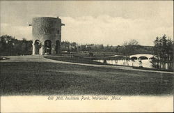 Old Mill, Institute Park Worcester, MA Postcard Postcard Postcard