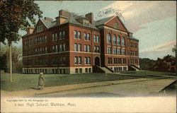 High School Waltham, MA Postcard Postcard Postcard