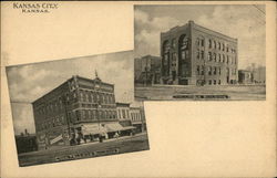 Odd Fellows and Columbia Buildings Kansas City, KS Postcard Postcard Postcard