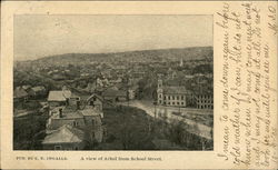 View of Town from School Street Postcard