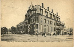 Main & Exchange Streets Postcard