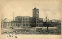 Union Twist Drill Co. Athol, MA Postcard Postcard Postcard