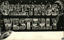 Greetings from Westerly Rhode Island Postcard Postcard Postcard