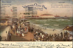 Wildwood Ocean Pier and Boardwalk Postcard