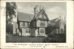 Unitarian, Memorial Church - The Parsonage Postcard