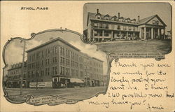 The Old and New Pequoig House Postcard