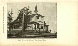 High School Building Postcard