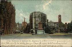 Westminster & Weybosset Streets Postcard