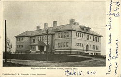 Highland School, Middlesex Avenue Postcard