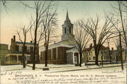 Presbyterian Church Manse and W. H. Moore's Residence Brockport, NY Postcard Postcard Postcard